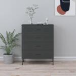 vidaXL Шкаф с чекмеджета, антрацит, 80х35х101, 5 см, стомана (336204)