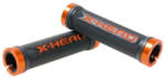 BikeFun X-HEAD Lock-on bilincses markolat, 130 mm, fekete, narancs bilinccsel