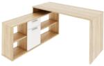 Mobikon Birou PC din pal stejar sonoma alb Noe 135x135x74 cm (0000191607)