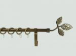  16 mm Ø Tata függönykarnis szett, 1 soros, bronz, lapostartóval (220 cm)