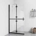vidaXL Perete duș walk-in pliabil 110x190 cm sticlă ESG jumătate mată (151190)