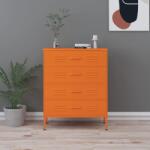 vidaXL Comodă cu sertare, portocaliu, 80x35x101, 5 cm, oțel (336201) Comoda