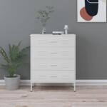 vidaXL Comodă cu sertare, alb, 80x35x101, 5 cm, oțel (336206) Comoda