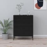 vidaXL Comodă cu sertare, negru, 80x35x101, 5 cm, oțel (336205) Comoda