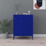 vidaXL Comodă cu sertare, bleumarin, 80x35x101, 5 cm, oțel (336199) Comoda