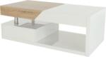 Mobikon Masuta de cafea din mdf alb lucios si maro stejar sonoma Melida 120x60x43 cm (0000205717) Masa de cafea