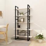 vidaXL Bibliotecă cu 5 rafturi, alb, 100x30x175 cm, lemn masiv de pin (3082004) Biblioteca