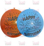  Happy Birthday tortás színes neck up lufi 30cm (5db)