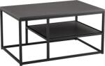 Mobikon Masuta de cafea din mdf gri si picioare metal negru Barmio 90x60x45 cm (0000290404) Masa de cafea