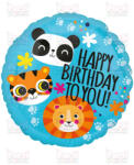  Happy birthday to you állatos fólia lufi 45cm
