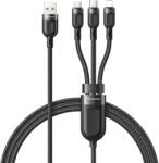 Mcdodo Cablu Super Fast Charging 3 in 1 Lightning & MicroUSB & Type-C Black (5A, 1.2m) (CA-8790)