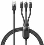 Mcdodo Cablu de date Mcdodo Super Fast Charging 3 in 1 CA-8790, Lightning / microUSB / USB Type-C, 1.2 m (Negru) (CA-8790)