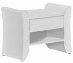 Mobikon Noptiera din piele ecologica alba Bolton 47x37x44 cm (0000191857)