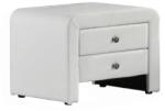 Mobikon Noptiera din piele ecologica alba Wilson 50x38x37 cm (0000191853)