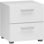 Mobikon Noptiera 2 sertare din mdf alb Pepe 40x40x43 cm (03008995)