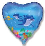 BP Balon din folie inimă - Delfini