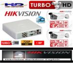 Hikvision Sistem supraveghere video profesional de exterior 2 camere Hikvision Turbo HD 80m IR si 40m IR, DVR 4 canale (201903000187) - rovision