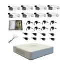 Hikvision Kit sistem complet 8 camere supraveghere exterior HIKVISION FULL HD 80 m IR (201801014804)