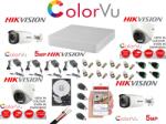 Hikvision Kit supraveghere profesional mixt Hikvision Color Vu 4 camere 5MP IR40m si IR20m DVR 4 canale full accesorii si HDD 1TB (201901014694) - rovision