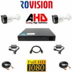 Rovision Sistem Supraveghere Video 2 camere profesionale 2 MP 1080P full hd 40m infrarosu oem Hikvision, DVR 4 canale , live internet full accesorii (201903000159) - rovision