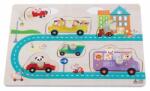 Sun Baby Puzzle din lemn cu 6 elemente sun baby 060 street (EDIE01.060.1.1)