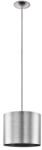 Schrack Pendant luminaire Saganto Pro 60W nickel-matt/silver IP20 (LI63455-)