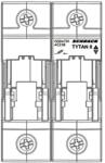Schrack TYTAN, 2-pole, 63A, D02 + fuse monitoring, 24-60VDC (IS504D09)