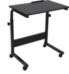 Mobikon Birou PC cu roti din metal negru Westa 60x40x90 cm (0000297295)