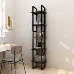 vidaXL Bibliotecă cu 5 rafturi, negru, 40x30x175 cm, lemn de pin (3081977) Biblioteca