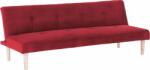 Mobikon Canapea extensibila cu tapiterie catifea visinie si picioare stejar natur Alida 178x68x66 cm (0000259658) Canapea