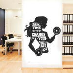  Sticker perete Time to Change your Body
