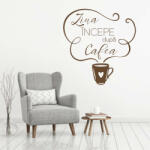  Sticker perete Ziua incepe dupa cafea
