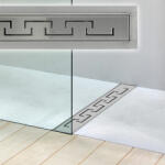 Rigoleinox Rigola dus cu gratar Greek, integral din inox, lungime 50cm