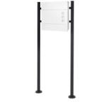 EDC Postaláda és újságpapír tartó állvány előkerti levélszekrény fehér-fekete