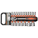 STHOR Комплект тресчотка с вложки sthor, 1/2 ", 19 части (euro 58634)