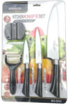 BOHMANN Комплект ножове Bohmann BH 5253, 5 части, Белачка и точило, Черен/бял (BH 5253)