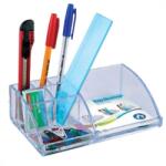 BLUERING Írószertartó 7 rekeszes 180x110x55mm, műanyag, Bluering® víztiszta (3839107) - tintasziget