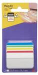 3M Jelölőcímke, műanyag, megerősített, döntött, 4x6 lap, 50, 8x38, 1 mm, 3M POSTIT, vegyes színek (LPJ686A1) - primatinta