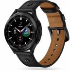 Tech-Protect Screwband Samsung Galaxy Watch 4 / 4 Classic / 5 / 5 Pro / 6 / 6 Classic bőr szíj (20mm széles) - fekete