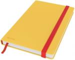 Leitz Caiet de birou Cosy, carton laminat, coperta dura, certificare FSC, reciclabil, A5, 80 coli, dictando, Leitz galben chihlimbar E44810019