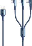 Mcdodo Cablu 3 in 1 90 Degree Lightning, MicroUSB si Type-C Blue (CA-8882) - vexio