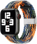 Apple Watch Series 2/3/4/5/6/7/8/9/Ultra/SE (42mm-44mm) okosóra szíj - Color 6, fonott szövet szíj (strech)