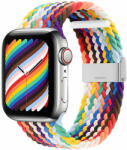  Okosóra szíj - Apple Watch Series 2/3/4/5/6/7/8/9/SE (38mm-40mm) - Color 2, fonott szövet szíj (strech) - tokgalaxis