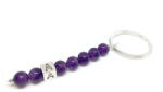  Érrendszeri problémákat enyhítő, vértisztító, fájdalomcsillapító Betűs - ametiszt ásvány kulcstartó