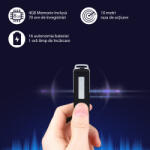 MiniTehnics Reportofon Spion Camuflat in Stick de Memorie de 4GB 70 ore de Inregistrare 16 Ore Autonomie Baterie RMVR4GB (MSRORSMNVR4G)