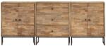 vidaXL Set de servante, 3 piese, lemn de tec reciclat (275656) Comoda