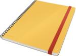 Leitz Caiet de birou Cosy, carton laminat, coperta dura, certificare FSC, reciclabil, B5, 80 coli, cu spira, matematica, Leitz galben chihlimbar E44840019