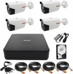 Rovision Sistem supraveghere 4 camere Rovision oem Hikvision 2MP Full HD IR 40m, DVR Pentabrid 4 Canale, Accesorii Full, HDD 500 GB (32549-) - rovision