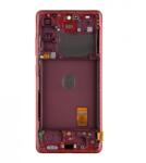 Samsung G781, G780 Galaxy S20 FE 5G, S20 FE LCD Kijelző+Érintőüveg+Keret, Piros, Cloud Red (GH82-24214E, GH82-24215E, GH82-29056E, GH82-31320E, GH82-31321E, GH82-24220E, GH82-24219E, GH82-31328E, GH82-31329E)