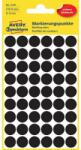 AVERY Etikett címke, o12mm, jelölésre, 54 címke/ív, 5 ív/doboz, Avery fekete (3140) - tintasziget